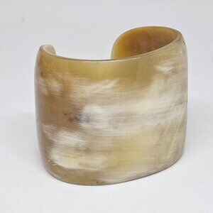 Buffalo Horn Open Cuff Bracelet 8"